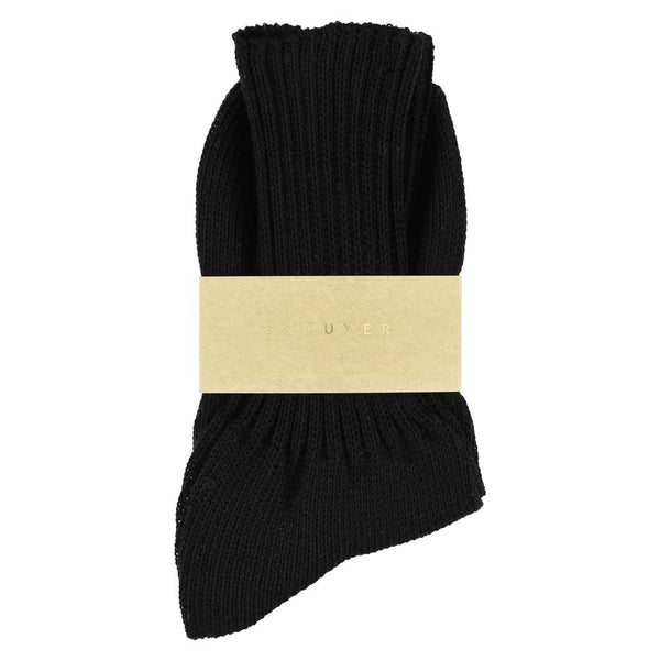 Escuyer Women Crew Socks - Black