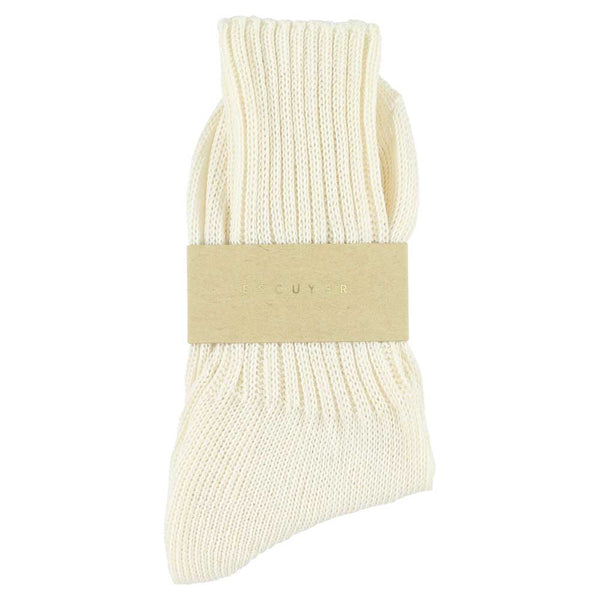 Escuyer Women Crew Socks - Off White