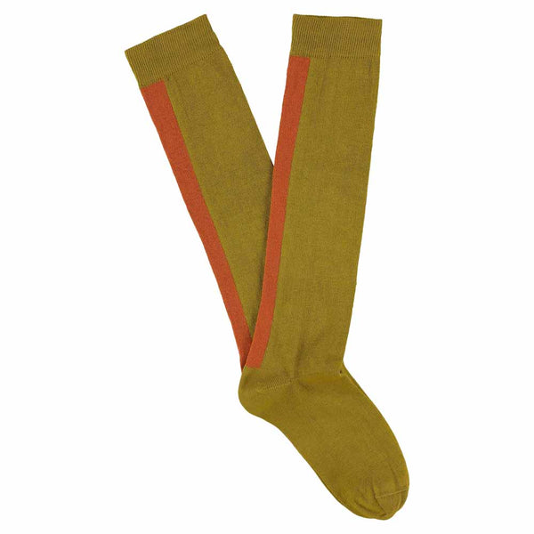 Escuyer Women Knee High Socks - Bronze / Lion