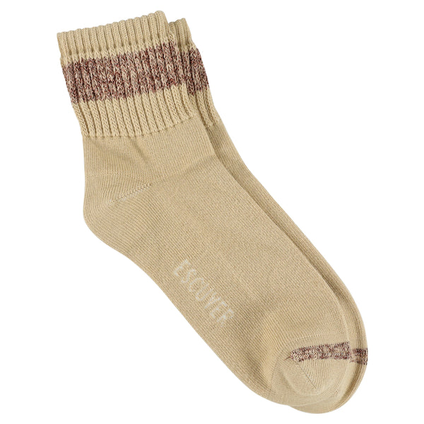 Escuyer Women Lurex Ankle Socks - Pink / Bronze