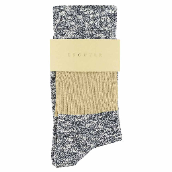 Escuyer Women Melange Band Socks - Navy / Sahara