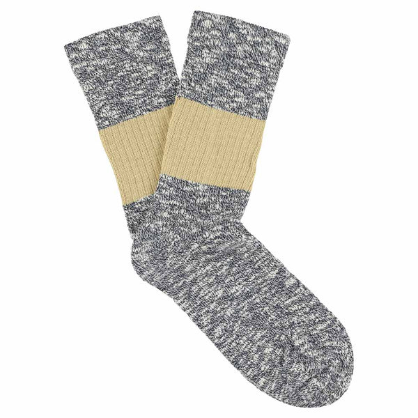 Escuyer Women Melange Band Socks - Navy / Sahara