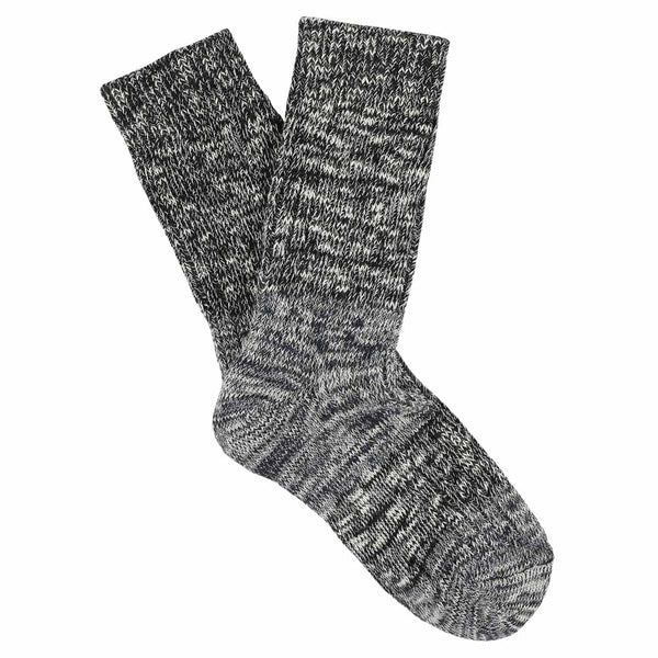 Escuyer Women Melange Block Socks - Black / Blue