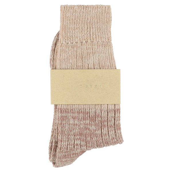 Escuyer Women Melange Block Socks - Pink
