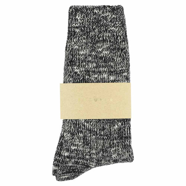 Escuyer Women Melange Socks - Black