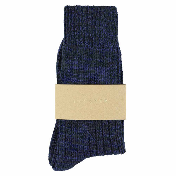 Escuyer Women Melange Socks - Blue