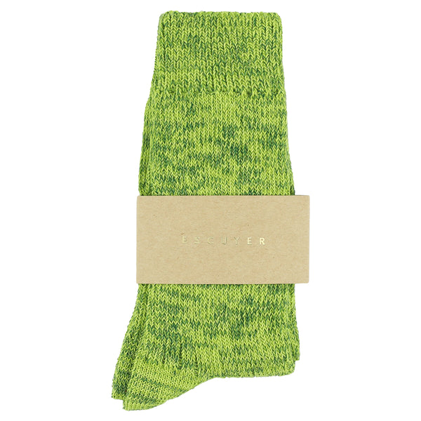 Escuyer Women Melange Socks - Fluo Green