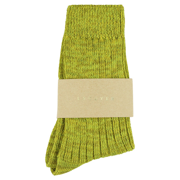 Escuyer Women Melange Socks - Lime