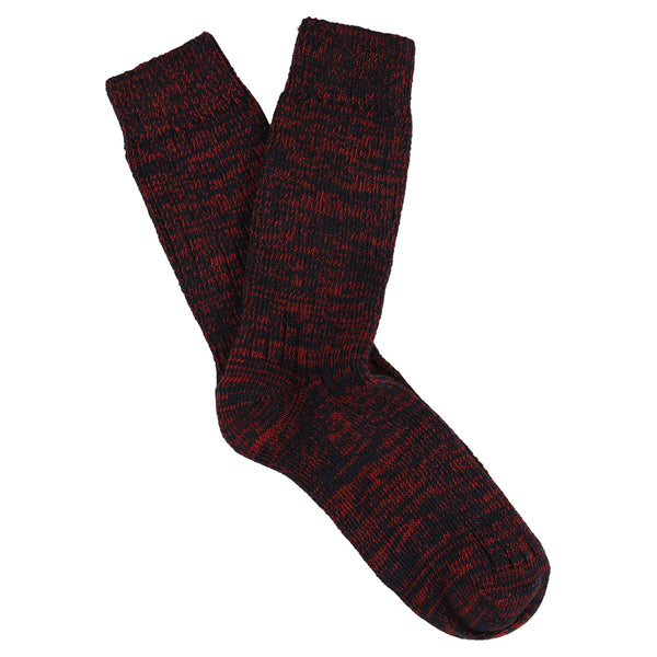 Escuyer Women Melange Socks - Navy / Red