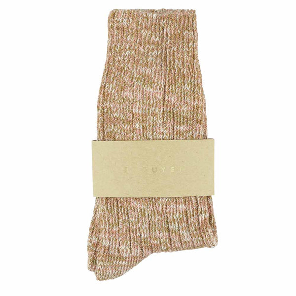 Escuyer Women Melange Socks - Pink / Mustard