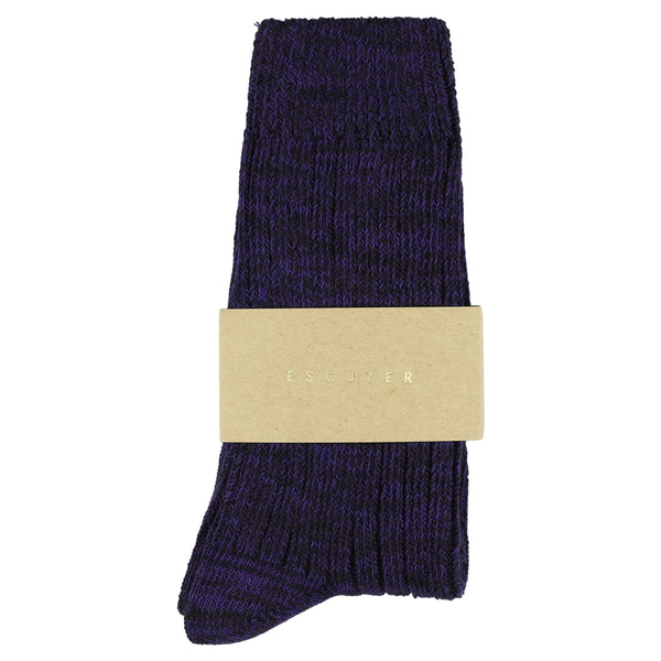 Escuyer Women Melange Socks - Purple / Blue