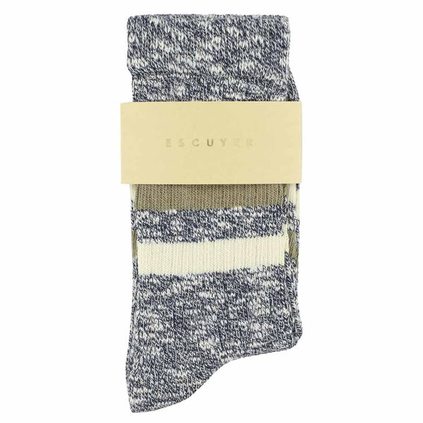 Escuyer Women Melange Stripes Navy / Green / Ecru