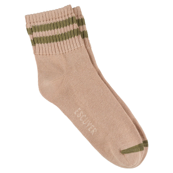 Escuyer Women Stripes Ankle Socks - Pink / Green