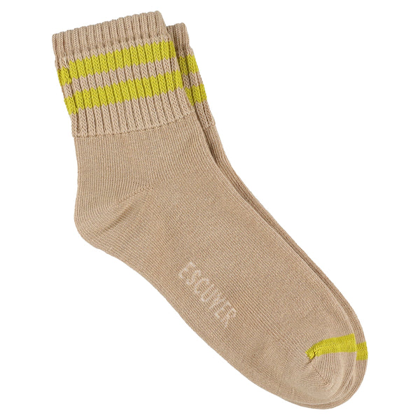 Escuyer Women Stripes Ankle Socks - Pink / Yellow