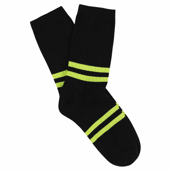 Escuyer Women Stripes - Black / Lime