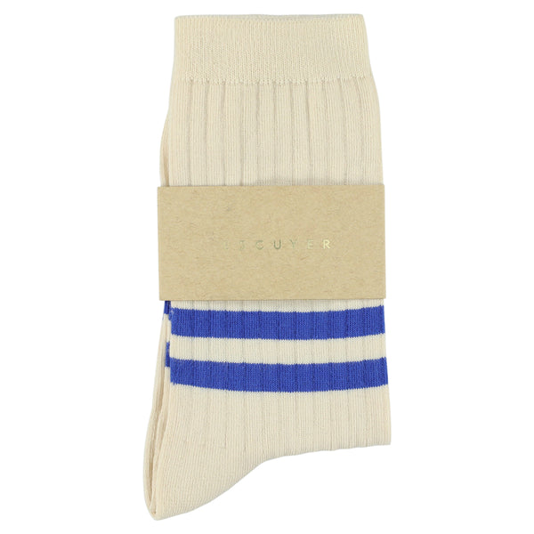 Escuyer Women Stripes - Ecru / Bright Blue