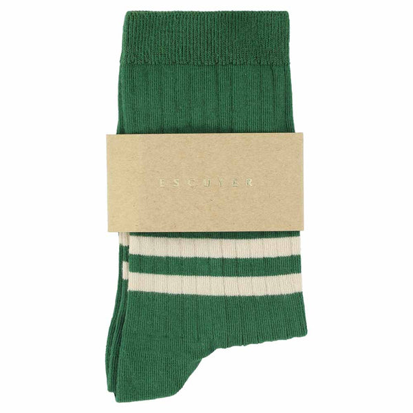 Escuyer Women Stripes Green / Ecru