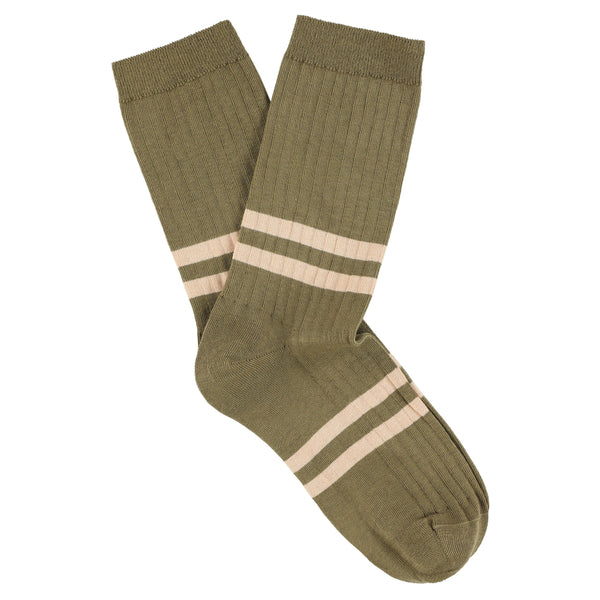 Escuyer Women Stripes - Khaki / Pink