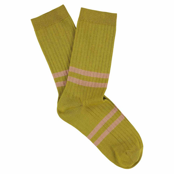 Escuyer Women Stripes - Mustard / Pink