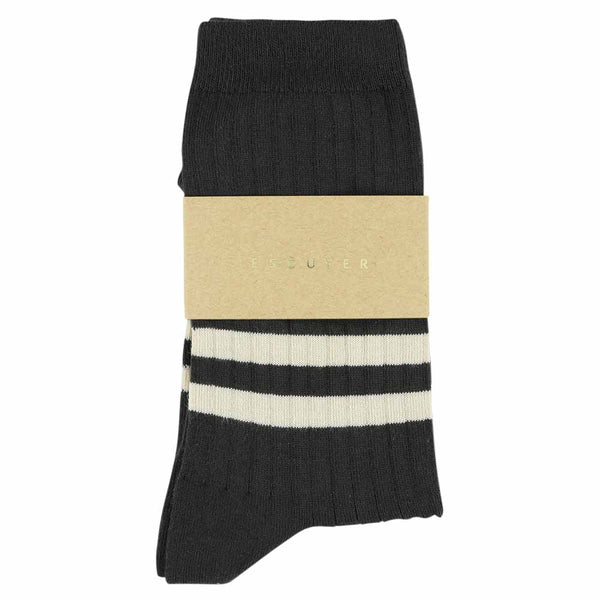Escuyer Women Stripes - Off Black / Ecru