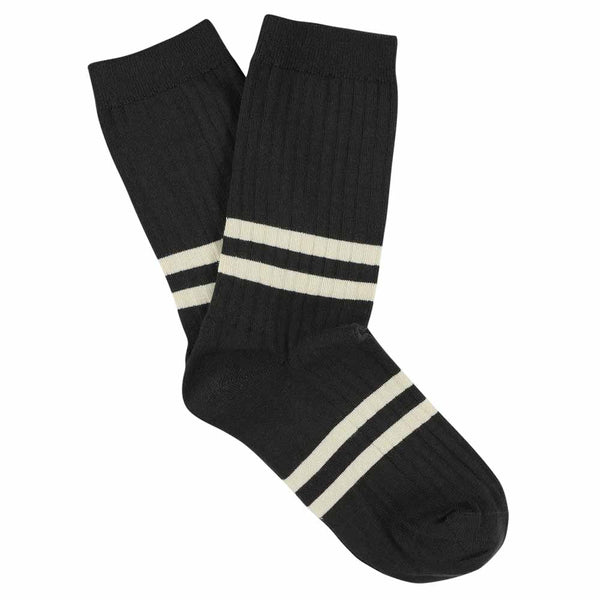 Escuyer Women Stripes - Off Black / Ecru
