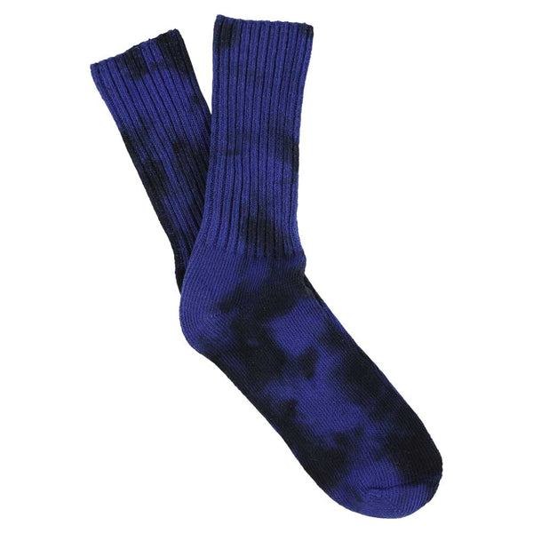 Escuyer Women Tie Dye Socks - Black / Strong Blue
