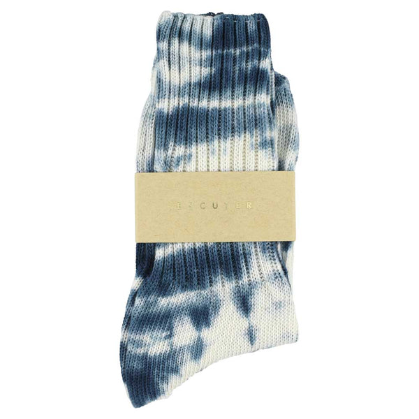 Escuyer Women Tie Dye Socks - Off White / Graphite