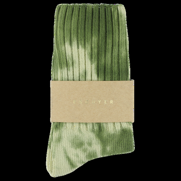 Escuyer Women Tie Dye Socks - Olive