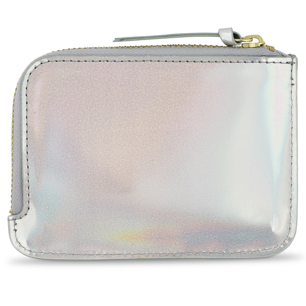 Escuyer Zip Wallet - Argent Métallisé Iridescent