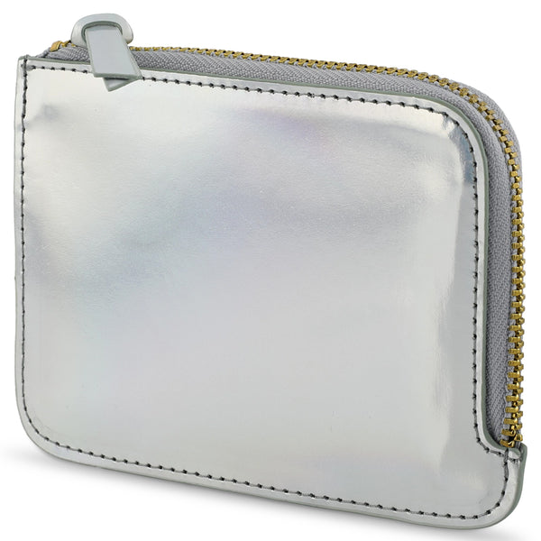 Escuyer Zip Wallet - Argent Métallisé Iridescent