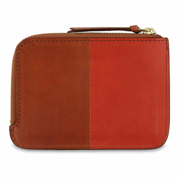 Escuyer Zip Wallet - Cognac / Orange