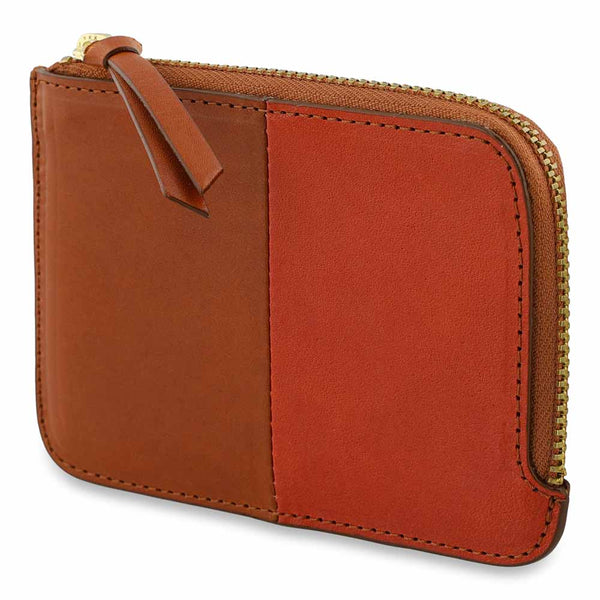 Escuyer Zip Wallet - Cognac / Orange