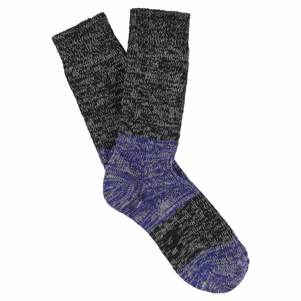 Escuyer Women Melange Block Socks Off Black / Bright Blue