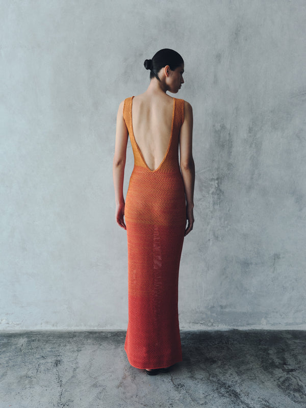 escvdo ALPAMAYO SLEEVELESS MAXI DRESS | TANGERINE - ORANGE