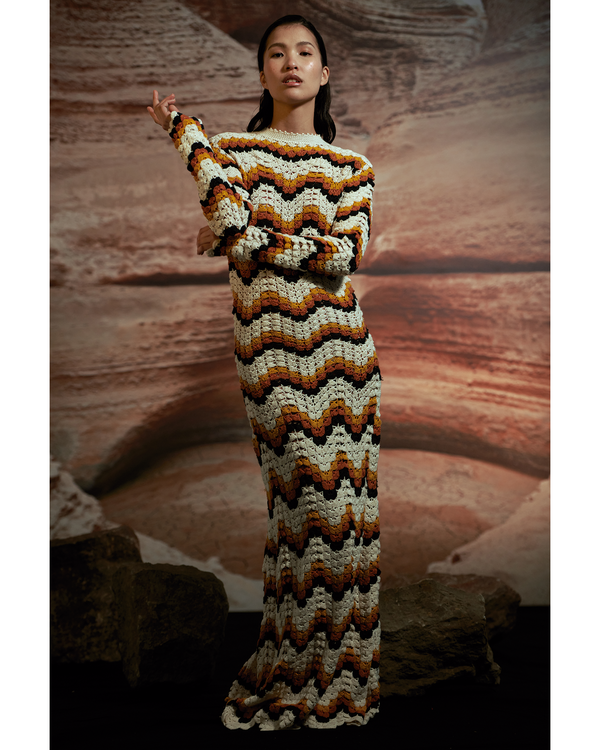 Escvdo ABANICO HAND CROCHETED DRESS | PRE ORDER