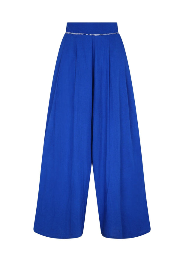 escvdo AMALIA PANTS | ELECTRIC BLUE/ IVORY