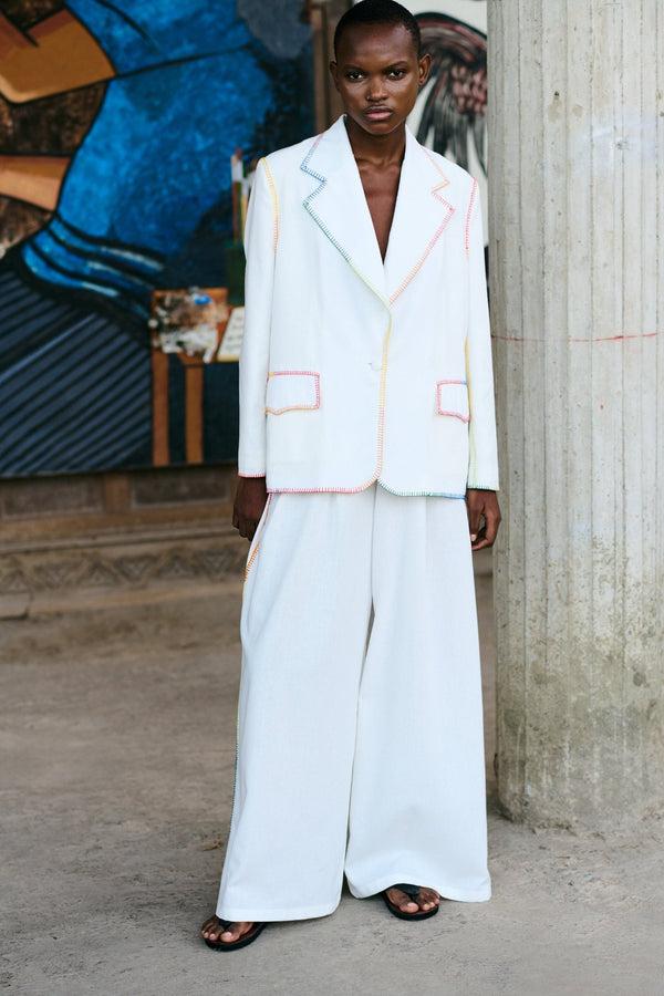 Escvdo AMALIA PANTS | IVORY/ MULTI