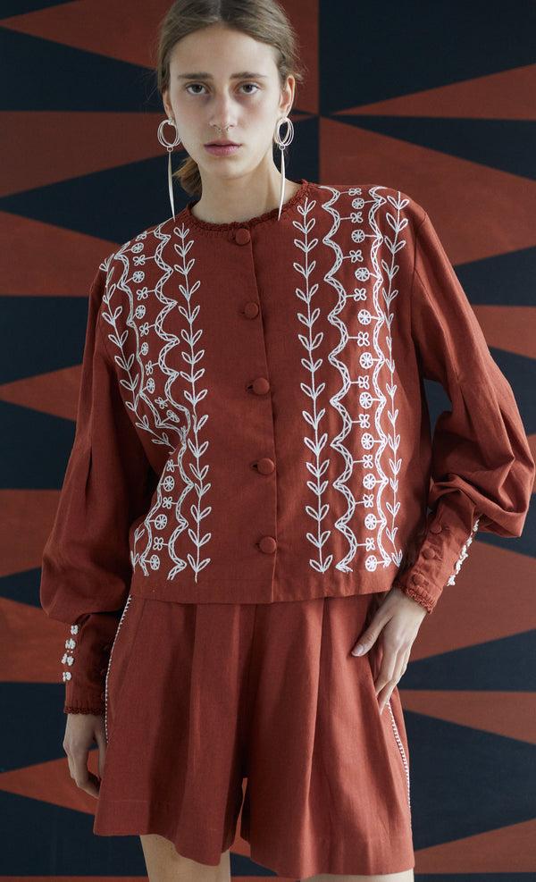 Escvdo AMALIA SHORTS | BROWN