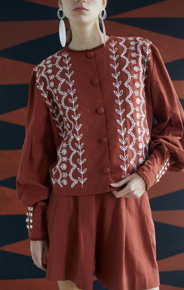 Escvdo AMALIA SHORTS | BROWN