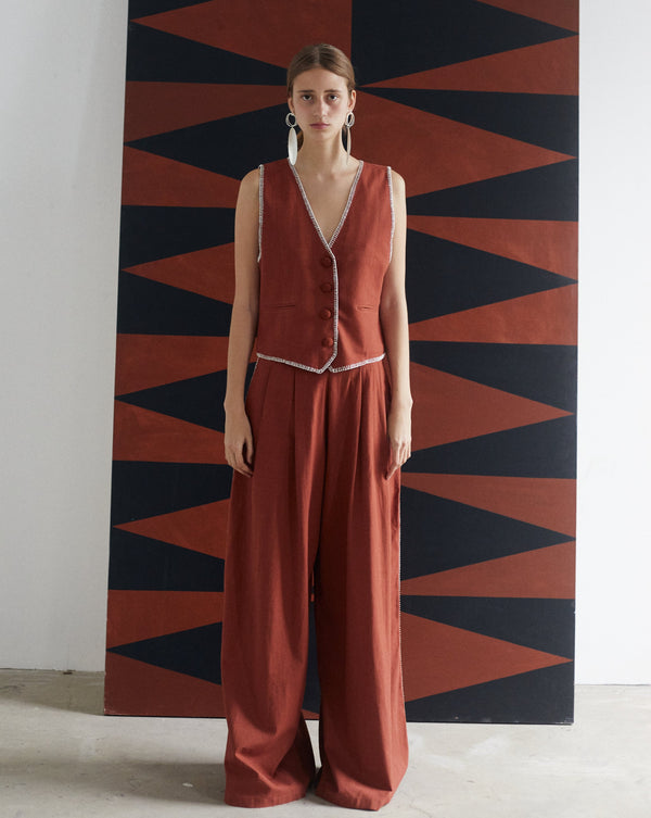 Escvdo AMULETO VEST | BROWN