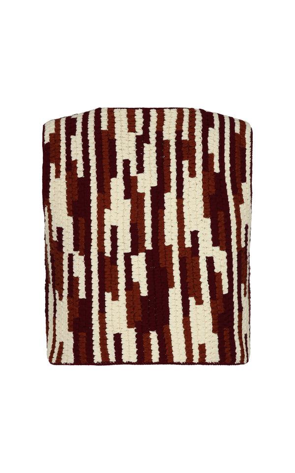 Escvdo ANADARA CROCHET VEST | BROWN-IVORY | PRE ORDER