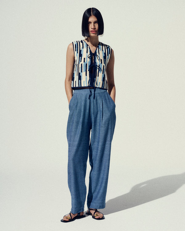 Escvdo ANADARA WOVEN PANTS | BLUES