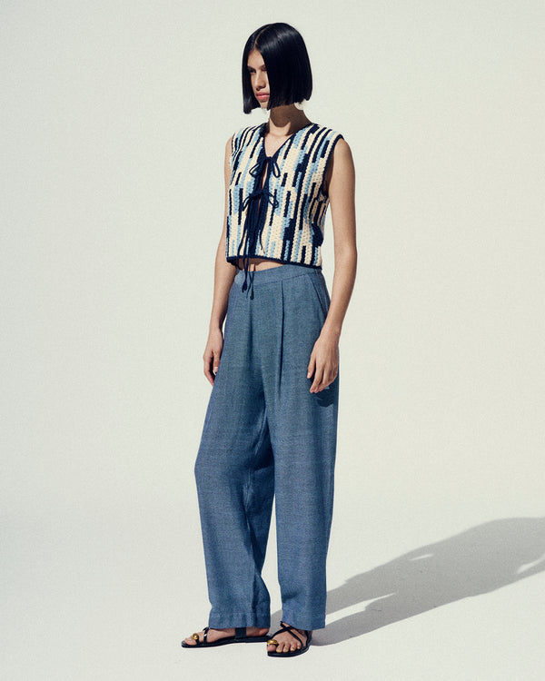 Escvdo ANADARA WOVEN PANTS | BLUES