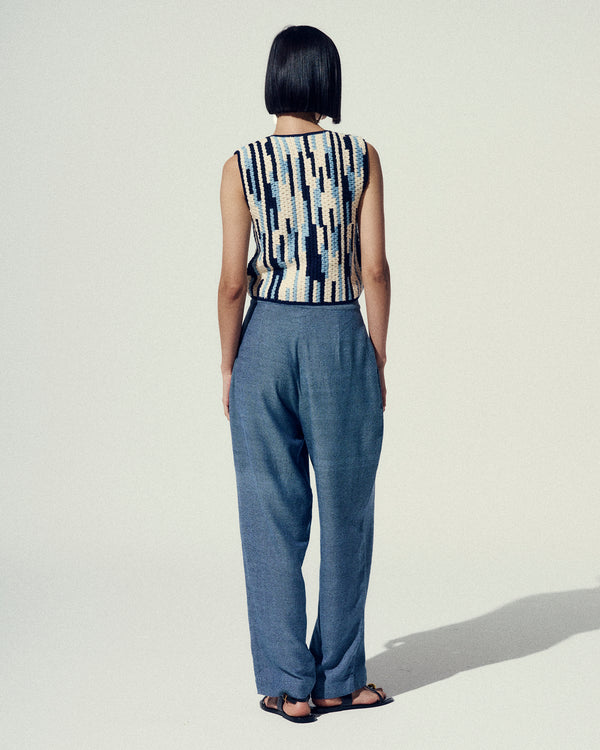 Escvdo ANADARA WOVEN PANTS | BLUES