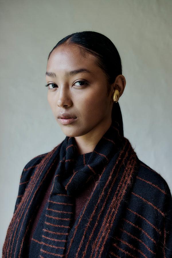 Escvdo AUZANGATE COAT | BLACK - BROWN | PRE ORDER