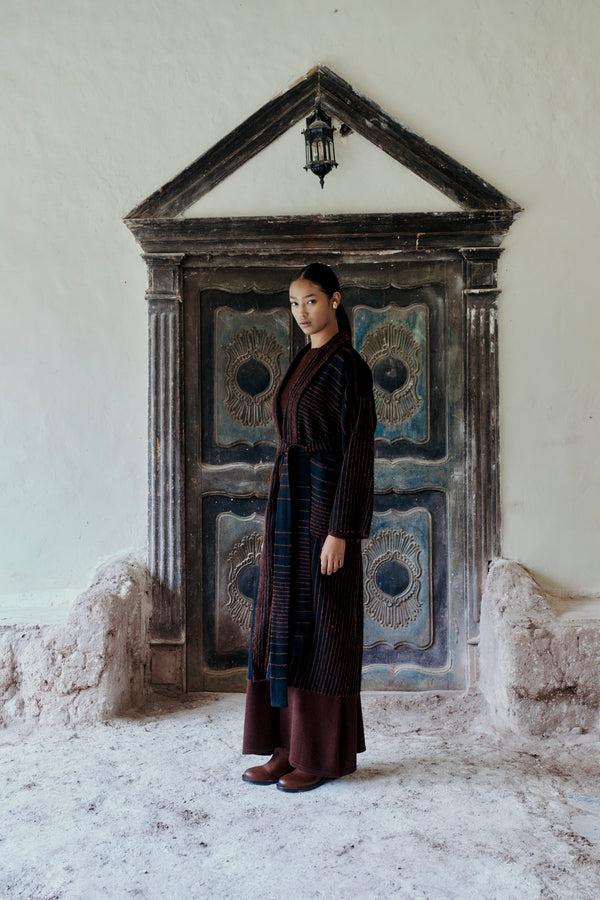 escvdo AUZANGATE COAT | BLACK - BROWN | PRE ORDER