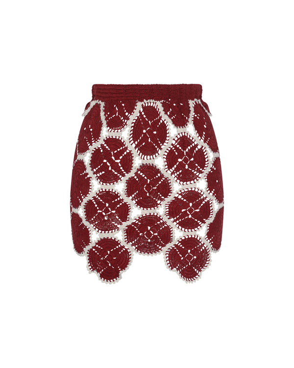 escvdo AZUCENA SKIRT | BURGUNDY