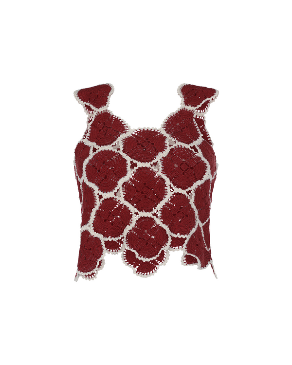 Escvdo AZUCENA TOP | BURGUNDY