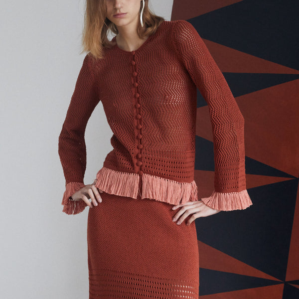 Escvdo CARISA CARDIGAN | BROWN