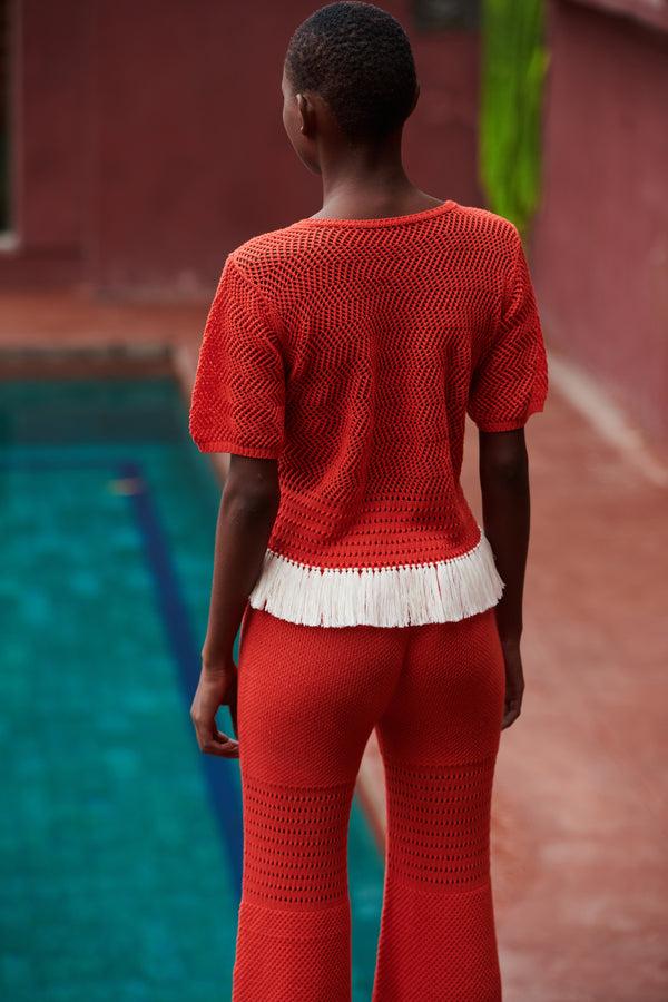 Escvdo CARISA PANTS SET | TANGERINE